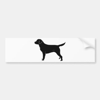 Autocollant De Voiture Silhouette noire classique de labrador retriever