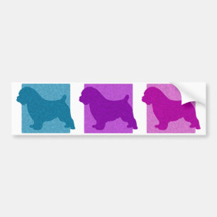 Autocollant De Voiture Silhouettes colorées de Norfolk Terrier