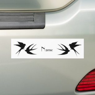 Autocollant De Voiture Silhouettes d'oiseaux hirondelles Thunder_Cove