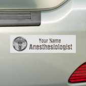 Autocollant De Voiture Silver Anesthesiologist custom name (En voiture)