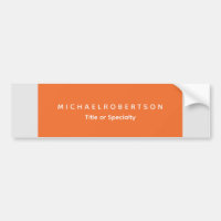 Simple Élégant Moderne Minimaliste gris orange