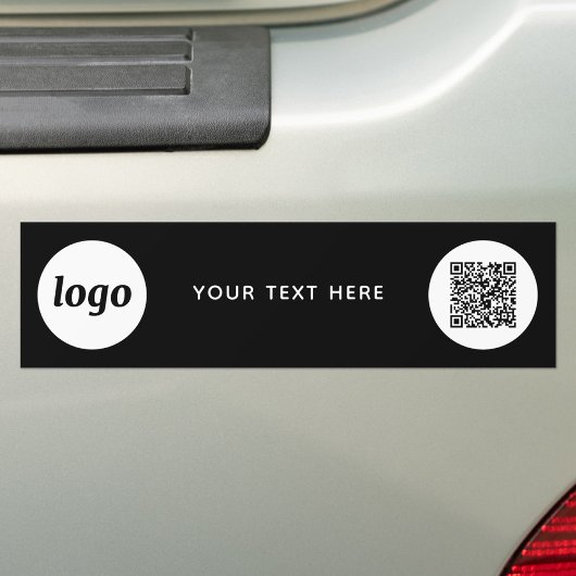 Autocollant De Voiture Simple Logo and Text Business QR Code Promotional