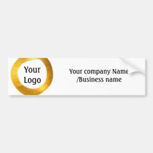 Autocollant De Voiture simple minimal add your logo gold website social t