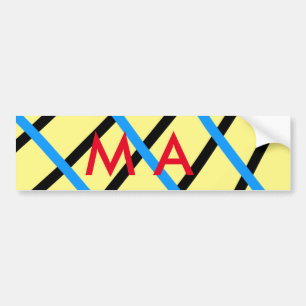Autocollant De Voiture Simple monogramme ajouter votre nom lettre man min