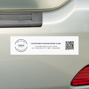 Autocollant De Voiture Simple site web de code QR avec logo d'entreprise