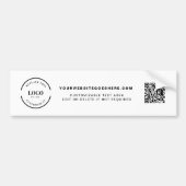 Autocollant De Voiture Simple site web de code QR avec logo d'entreprise (Devant)