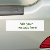 Autocollant De Voiture Simple vert minimal ajouter votre nom de texte pho (On Car)