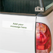 Autocollant De Voiture Simple vert minimal ajouter votre nom de texte pho (On Truck)