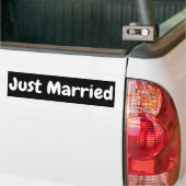 Autocollant De Voiture SIMPLEMENT MARIÉ Sticker pare-chocs 11" #4 Font BL (Sur camion)