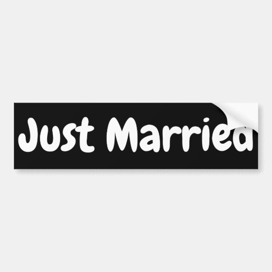 Autocollant De Voiture SIMPLEMENT MARIÉ Sticker pare-chocs 11" #4 Font BL (Devant)