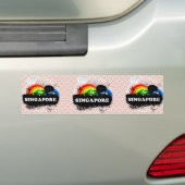 Autocollant De Voiture Singapour fruité mignon (En voiture)
