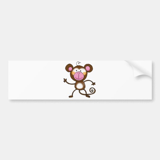 Autocollant De Voiture Singe effronté (Devant)