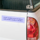 Autocollant De Voiture Singe sage (Sur camion)
