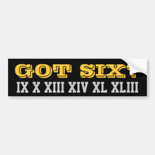 AUTOCOLLANT DE VOITURE SIX OBTENU ?