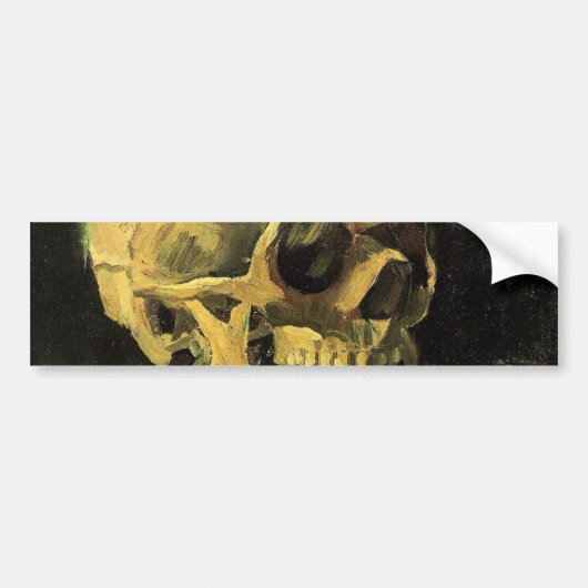 Autocollant De Voiture Skull with Burning Cigarette by Vincent van Gogh (Devant)