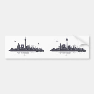 Autocollant De Voiture Skyline de Düsseldorf