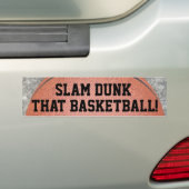 Autocollant De Voiture Slam Dunk que Basketball Fun Bumper Sticker (En voiture)