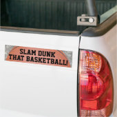 Autocollant De Voiture Slam Dunk que Basketball Fun Bumper Sticker (Sur camion)