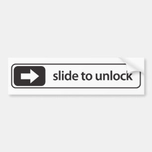 Autocollant De Voiture slide to unlock - auto-autocollants