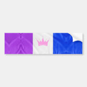 Autocollant De Voiture SlipperyJoe glisser le drapeau de fierté violet bl (Devant)
