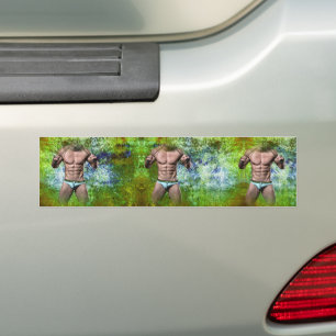 Autocollant De Voiture SlipperyJoe's homme adulte très musclé torse nu 