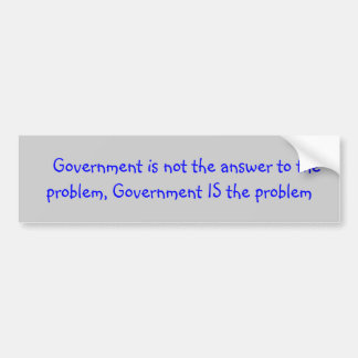 Autocollant De Voiture Slogan politique au sujet de gouvernement
