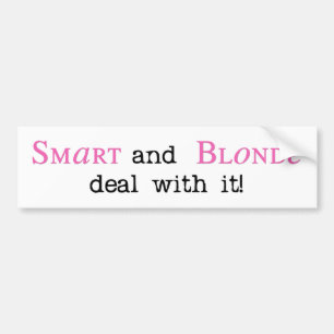 Autocollant De Voiture Smart et blonde - adhésif pour pare-chocs