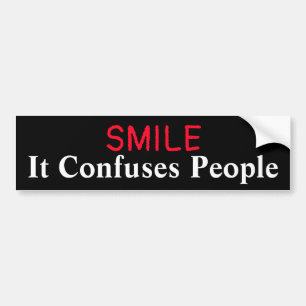 Autocollant De Voiture SMILE It Confus People