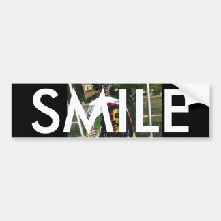AUTOCOLLANT DE VOITURE SMILE VINATGE BUMBERSTICKER