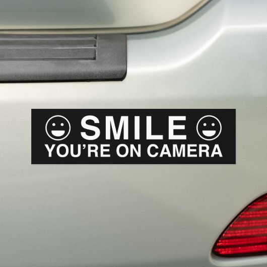 Autocollant De Voiture Smile You’re On Camera (En voiture)