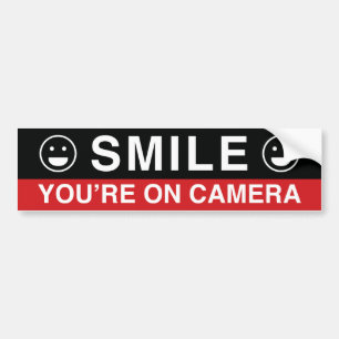 Autocollant De Voiture Smile You’re On Camera