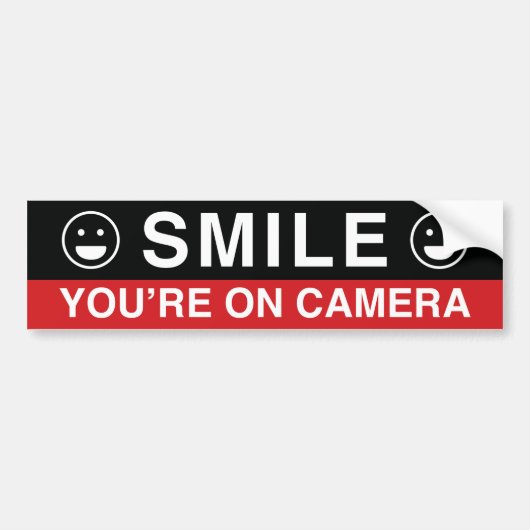 Autocollant De Voiture Smile You’re On Camera (Devant)