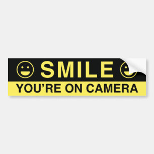 Autocollant De Voiture Smile You’re On Camera