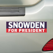 Autocollant De Voiture Snowden pour le président (En voiture)