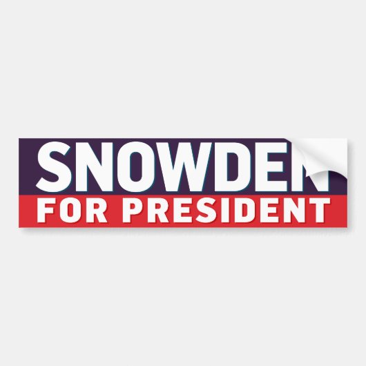 Autocollant De Voiture Snowden pour le président (Devant)