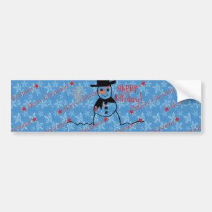 Autocollant De Voiture Snowman