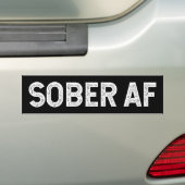 Autocollant De Voiture Sober AF Drôle sobriété citations (En voiture)
