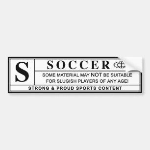 Autocollant De Voiture soccer warning label