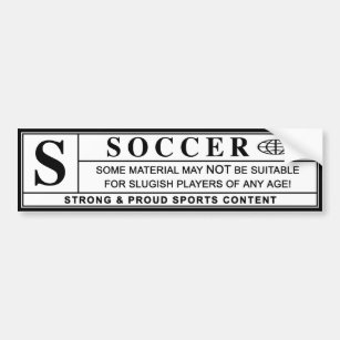 Autocollant De Voiture soccer warning label