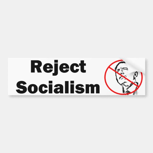 Autocollant De Voiture Socialisme Bumpersticker de rejet (Devant)