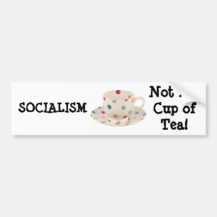 Autocollant De Voiture SOCIALISME, non ma tasse du thé !