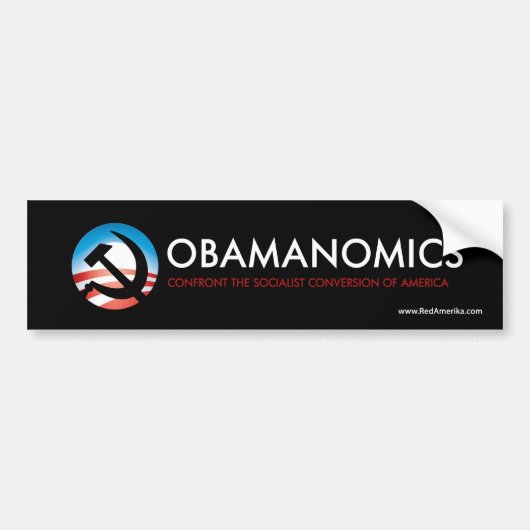 Autocollant De Voiture Socialiste Amérique d'Obamanomics (Devant)