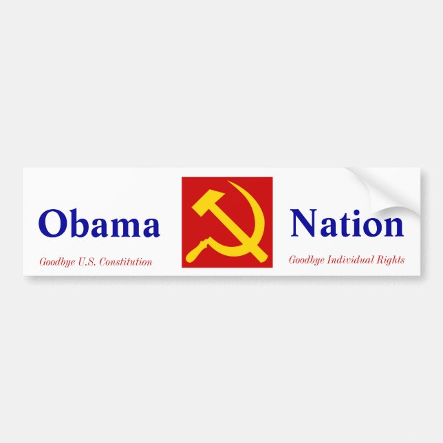 Autocollant De Voiture Socialiste d'Obama (Devant)