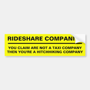 Autocollant De Voiture SOCIÉTÉS DE RIDESHARE : Vous n'êtes pas une