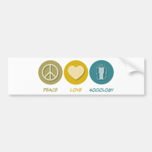 Autocollant De Voiture Sociologie d'amour de paix