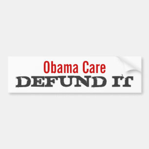 Autocollant De Voiture Soin Defund d'Obama il
