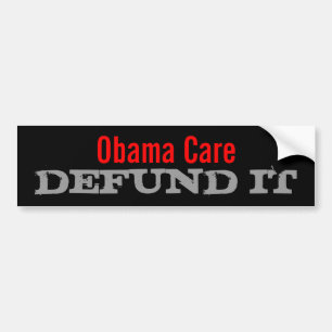 Autocollant De Voiture Soin Defund d'Obama il