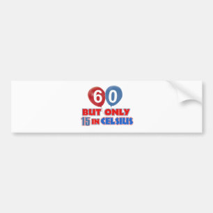 Autocollant De Voiture soixantième conceptions an d'anniversaire