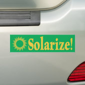 Autocollant De Voiture Solarize ! Adhésif pour pare-chocs à énergie (En voiture)