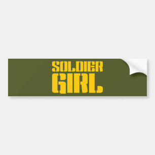 AUTOCOLLANT DE VOITURE SOLDIER GIRL